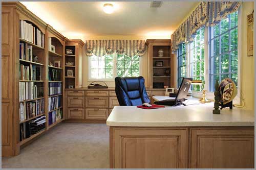 office and library  cabinetry
